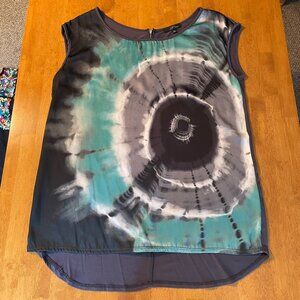 Size XL B'leev gray, green and black tie dye top